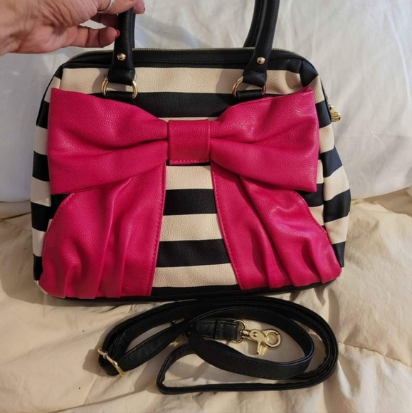 Big Betsey Johnson Pink Purses Betsey Johnson Studded Double Big